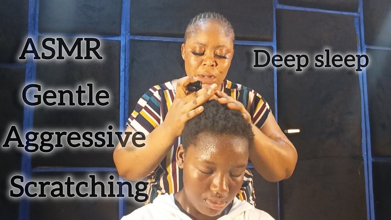 ASMR, Gentle Aggressive Scalp scratching massaging Blowing and Nitpicking sound for Deep sleep