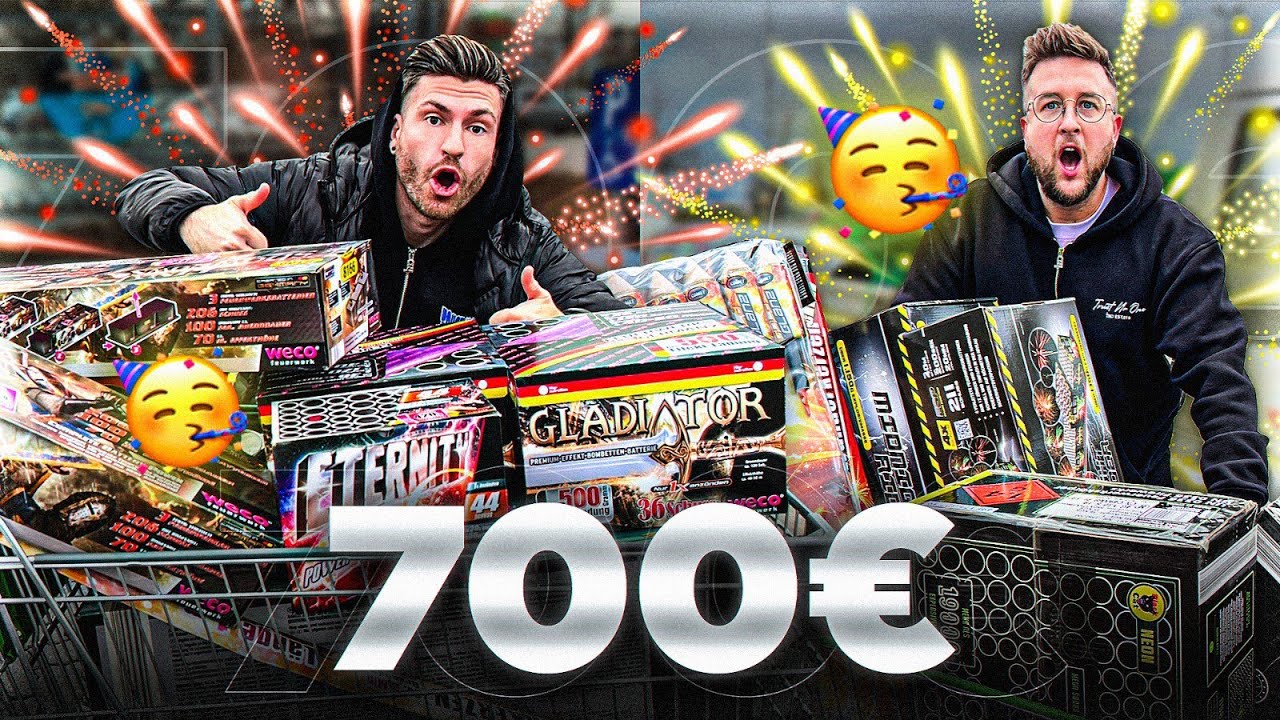 Wir haben für über 700€ FEUERWERK GEKAUFT 😱🔥Unser SILVESTER EINKAUF 🎆