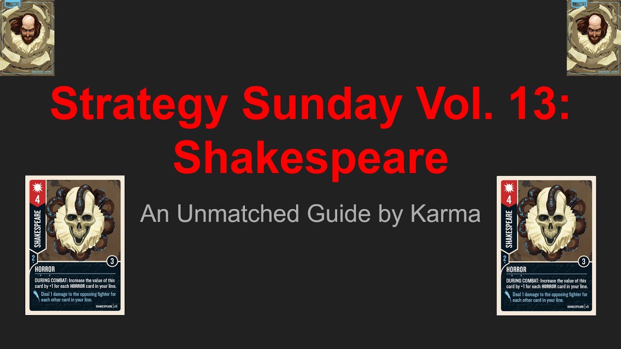 Strategy Sunday Vol. 13: Shakespeare