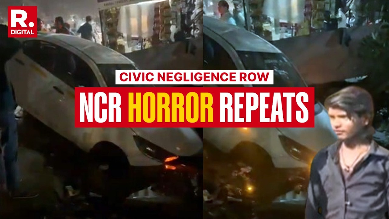 Delhi NCR: Car Plunges Into Open Drain In Noida Sector 70 Amid Growing Safety Concerns