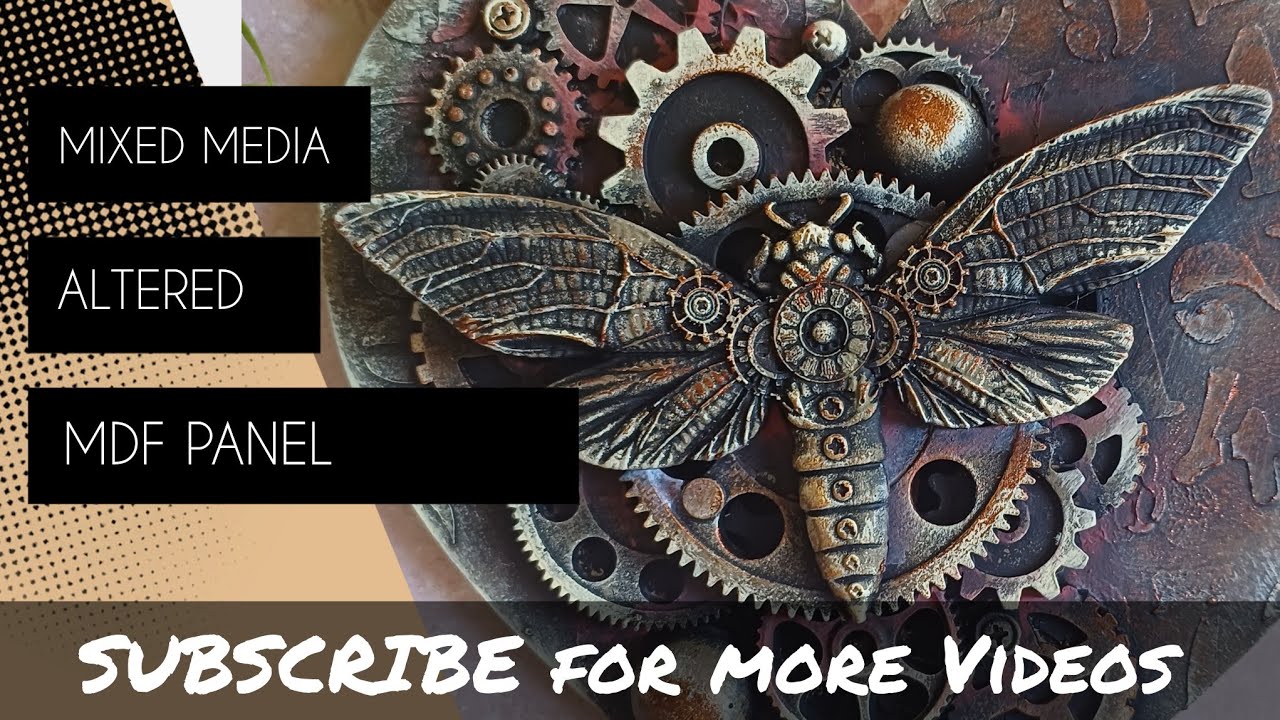 DIY Steampunk Butterfly Wall Art | MDF Craft Tutorial with Gears & Cogs #steampunk #archusartworld