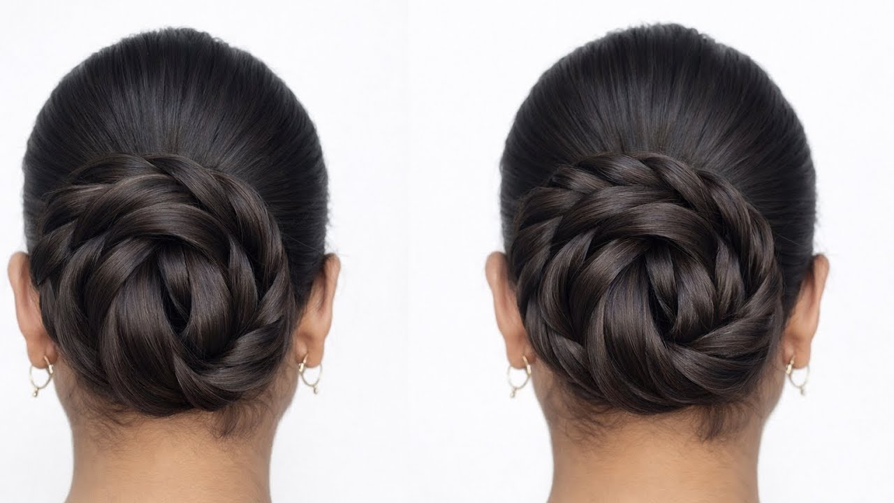 Elegant Braided Bun Hairstyle 🌸 | Wedding & Party Juda Tutorial ✨