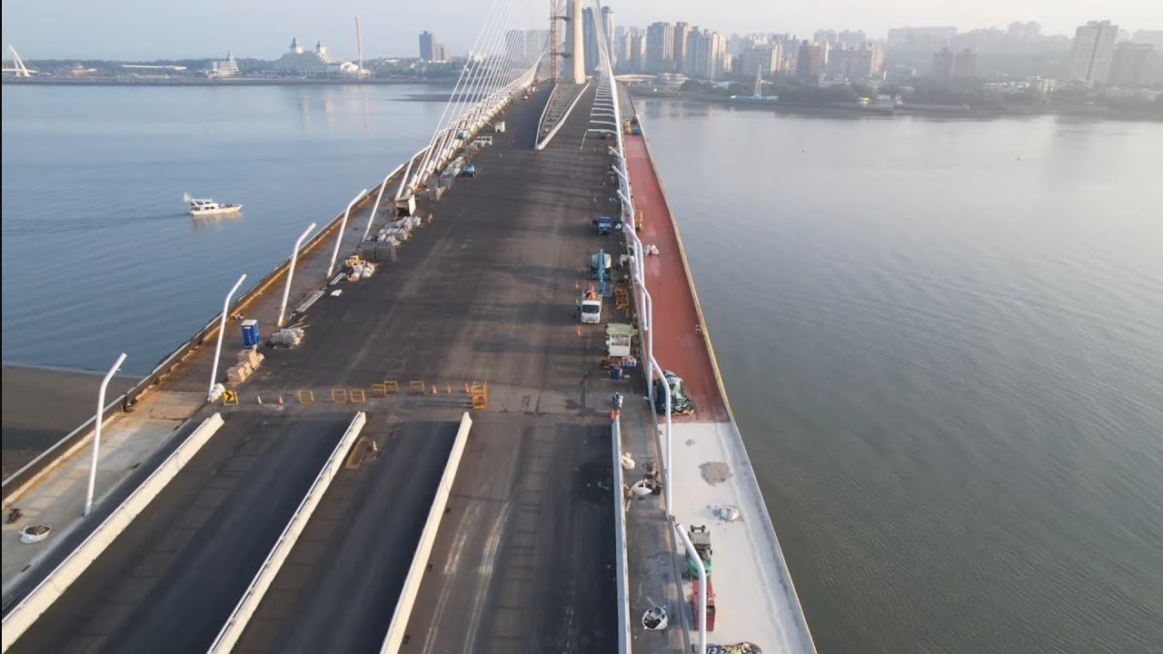 2026.02.21  淡江大橋工程 各區最新進度概況 空拍直播
