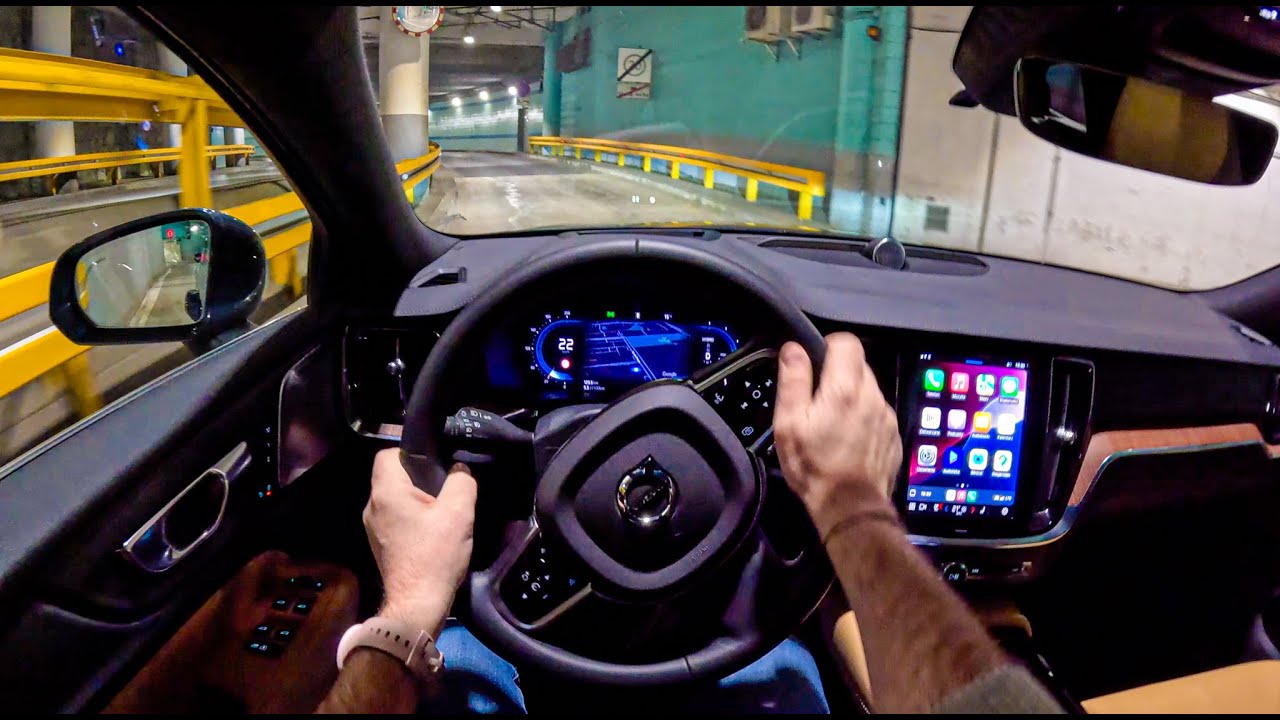 2025 Volvo V60 Night (T6 350 hp) | POV Test Drive  #2415 Joe Black