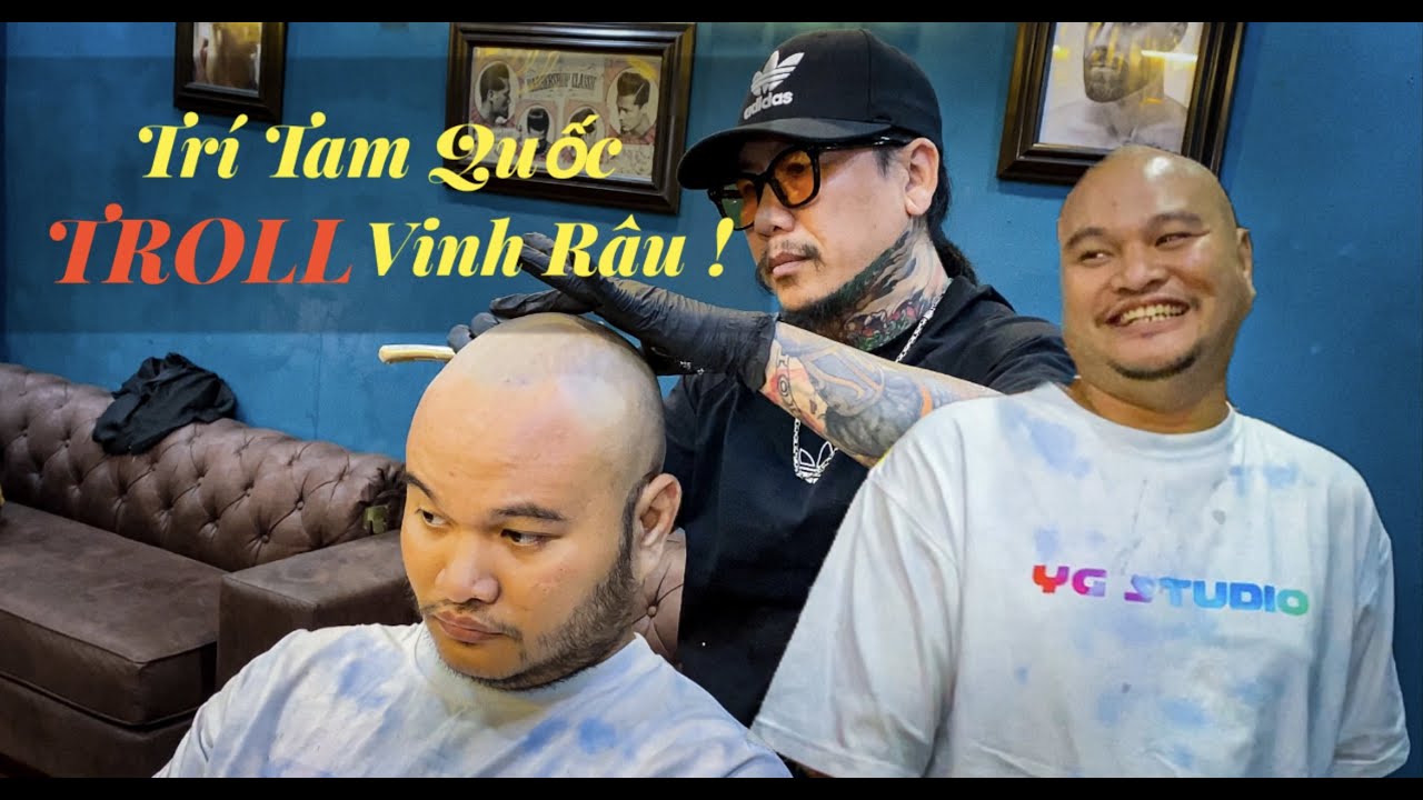 Vlog2: Thách anh Vũ Trí cắt tóc và cái kết | Trí Tam Quốc troll Vinh Râu Faptv