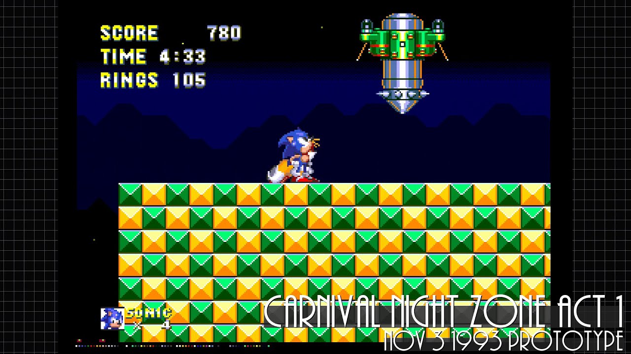 Carnival Night Zone Act 1 - Sonic 3 (Nov 3 1993 Prototype)