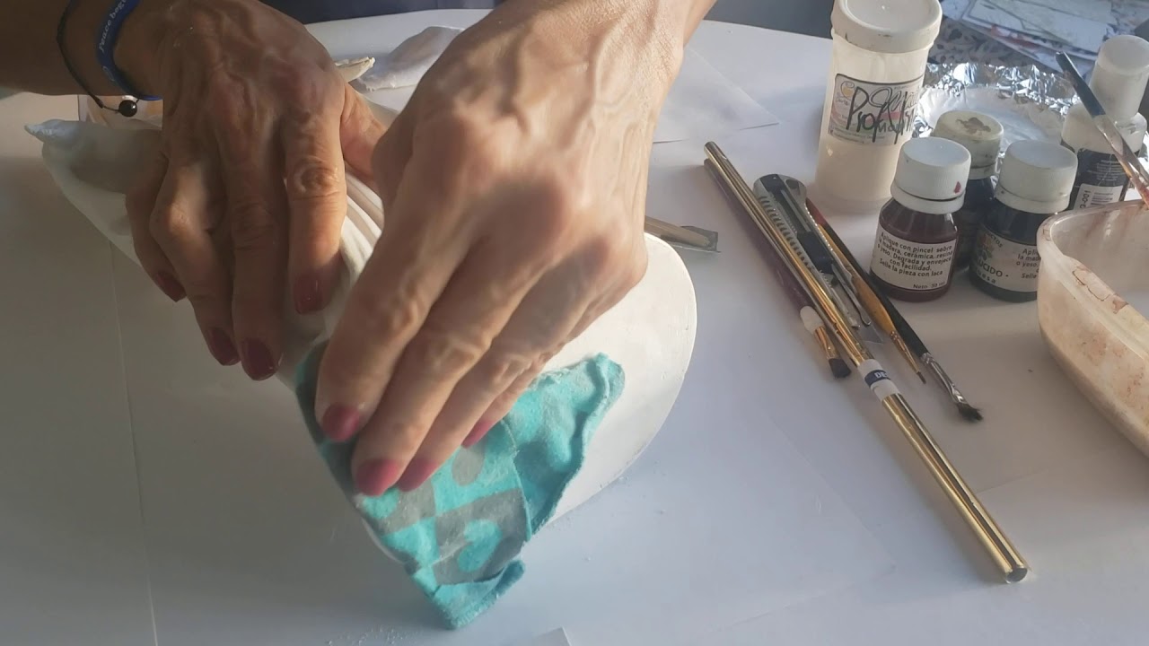 Decoupage sobre Yeso Tutorial P.A.P. YJ #1