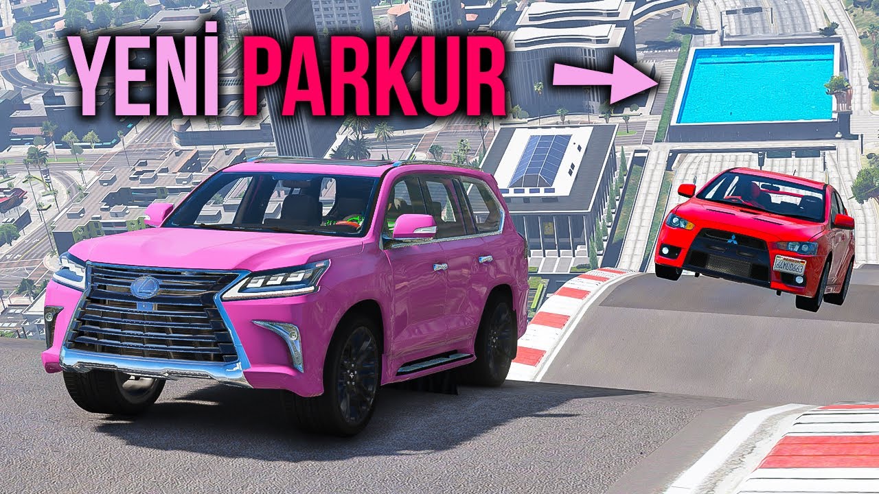 Mitsubishi Arabalar vs Lexus Arabalar Hem Kasisli Tırmanma Hem Havuz Parkuru !!! GTA 5
