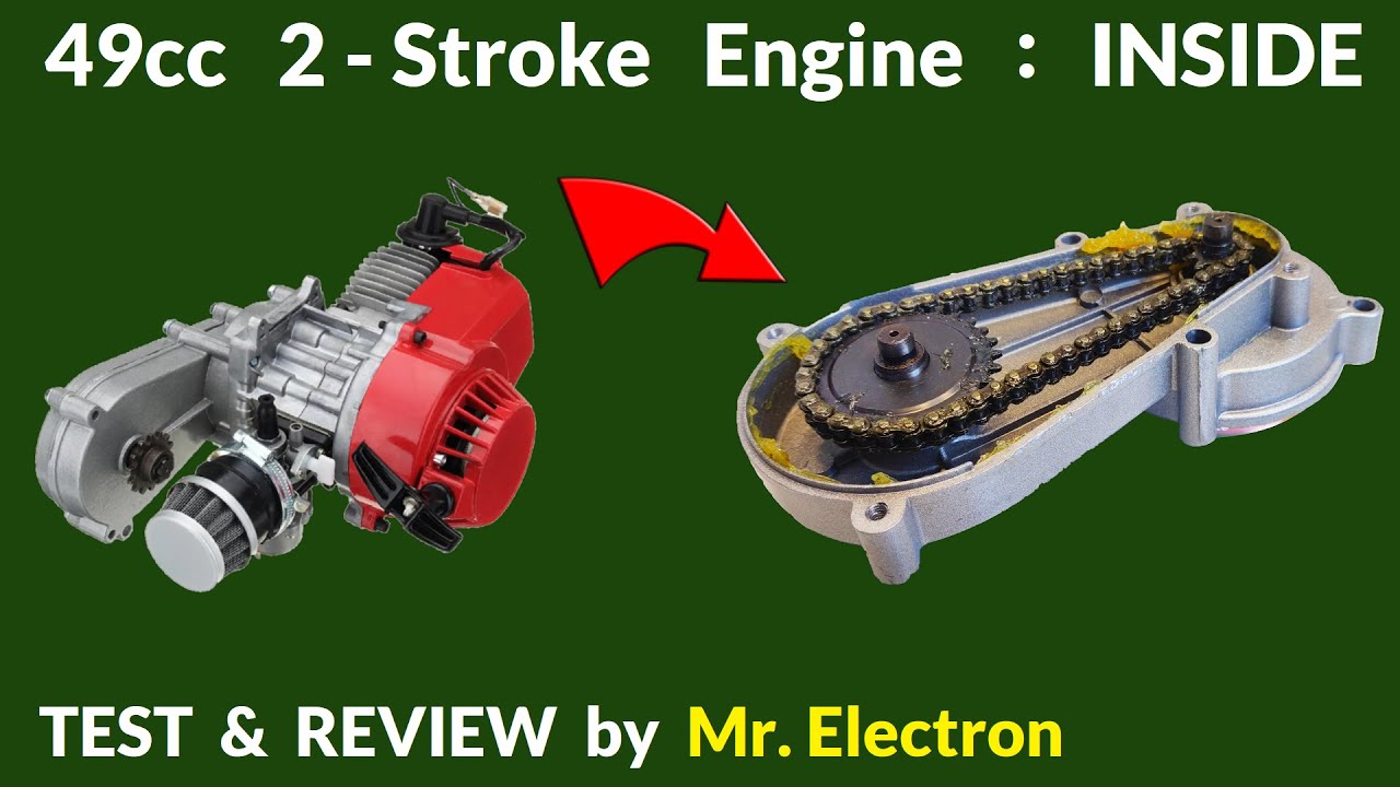 49cc Pull Start Mini Moto Dirt Bike Engine Обзор двигателя