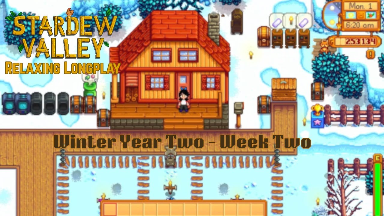Relaxing Stardew Valley Long play: Year 2 Winter Week 2 (no commentary)