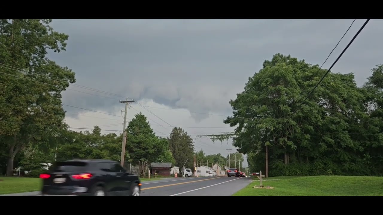 Rotating Severe Thunderstorm With Shelf Cloud In Greensboro, Maryland - July 29th, 2023