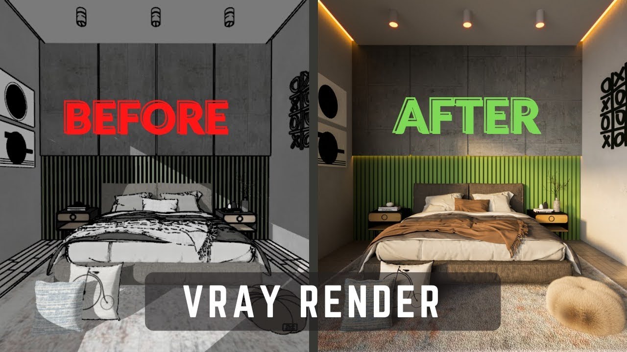 Vray 5 For Sketchup Realistic Interior Rendering Tutorial | sketchup vray tutorial