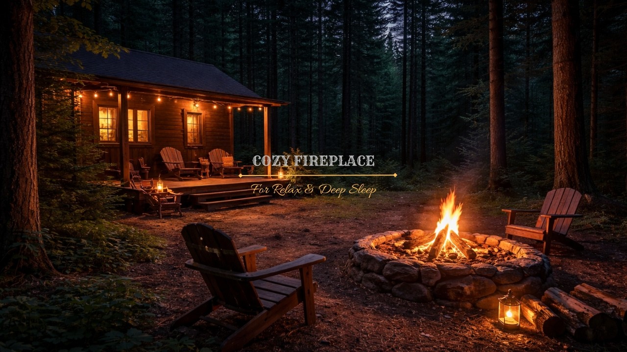 Quiet Night at the Cabin | Fireplace & Nature View
