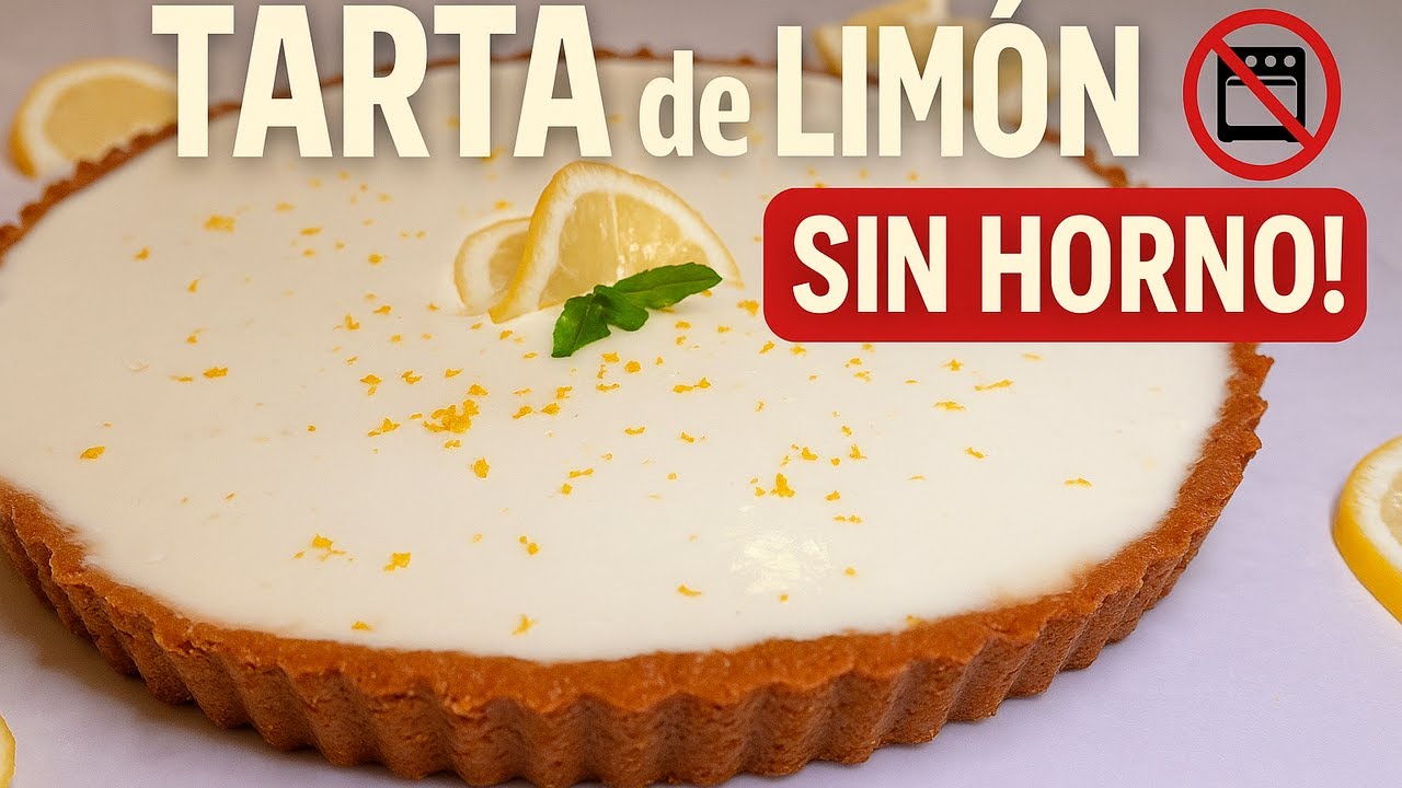 🍋✨ TARTA DE LIMÓN SIN HORNO – FÁCIL, RÁPIDA Y DELICIOSA ✨🍋