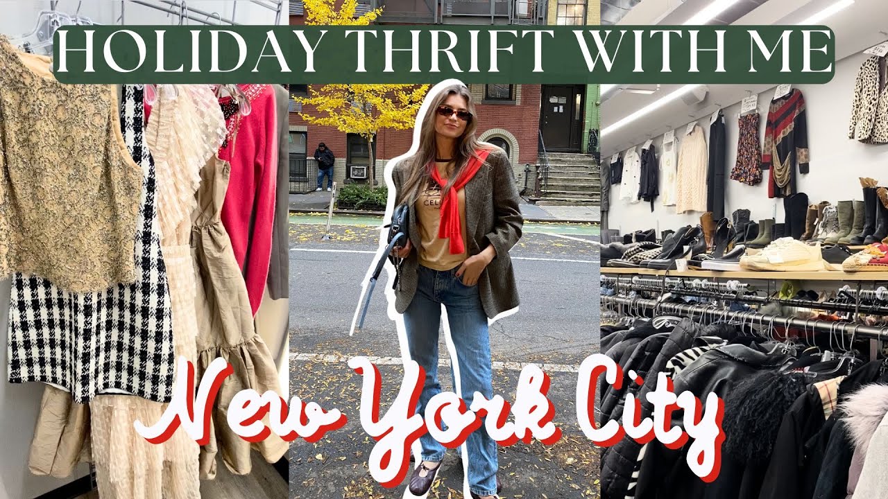 THRIFTMAS CHALLENGE: Thrifting a Holiday Outfit Under $50 in New York City 🎄