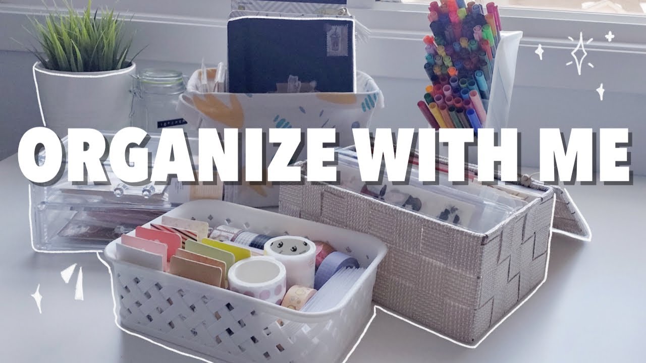 Organizing my stationery / pens and markers, washi tape, stickers and notebooks