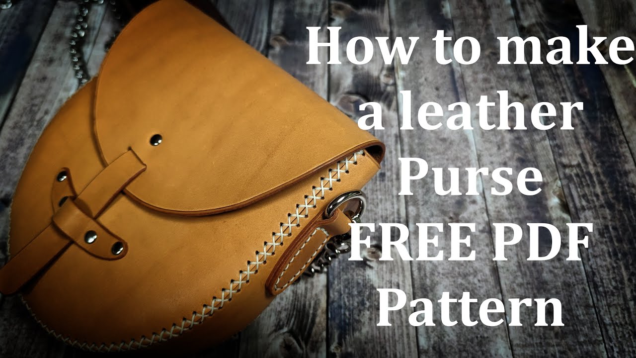 FREE PDF pattern Making a leather Purse, Leather craft