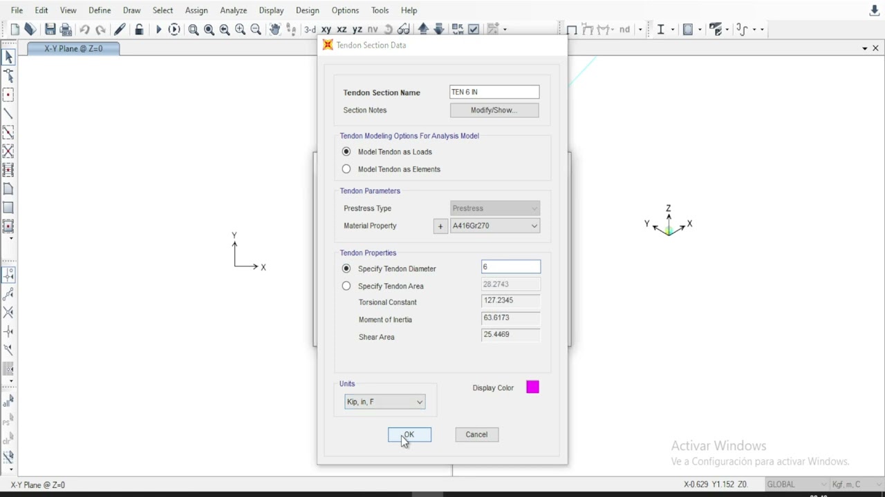 36. Modelado de puente con vigas postensadas - Materiales, secciones e interacción de AutoCAD