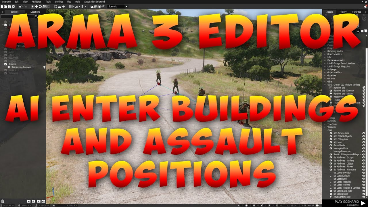 Редактор Arma 3 | ИИ: вход в здания, патрулирование и штурмовые позиции