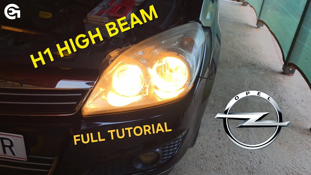 Opel/Vauxhall Astra H H1 Headlight Bulb Replacement Main/High Beam - Full Tutorial