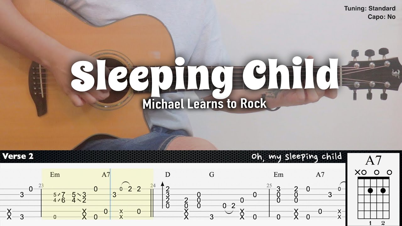 Sleeping Child - MLTR | Fingerstyle Guitar | TAB + Chords + Lyrics
