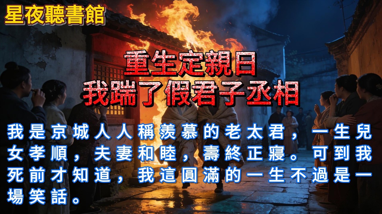 《重生定親日，我踹了假君子丞相》我是京城人人稱羨慕的老太君，一生兒女孝順，夫妻和睦，壽終正寢。可到我死前才知道，我這圓滿的一生不過是一場笑話。#一口氣看完 #故事分享 #小說 #重生 #movie