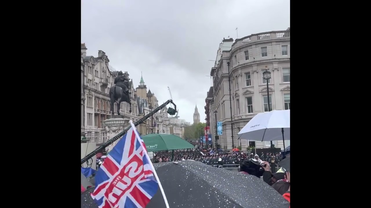 God Save The King & National Anthem  in Trafalgar Square 6 May 23