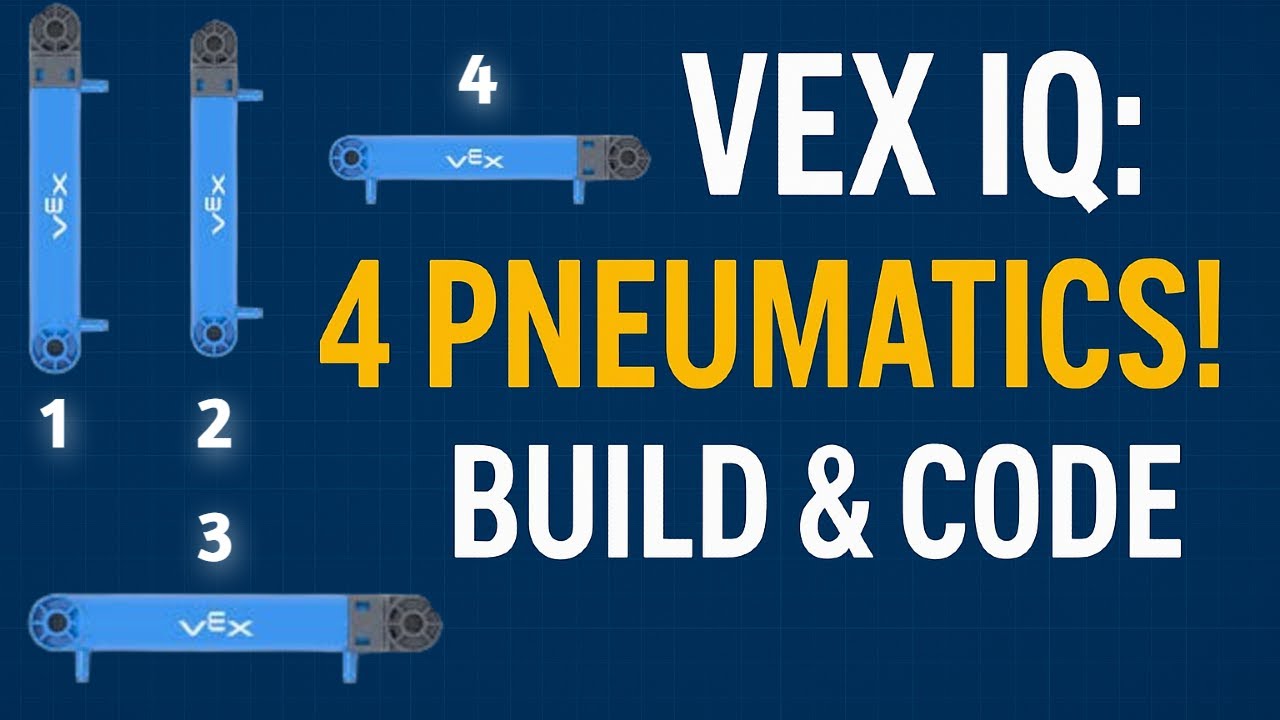 How to Build & Program 4 Pneumatic Cylinders in VEX IQ (Step-by-Step Tutorial)