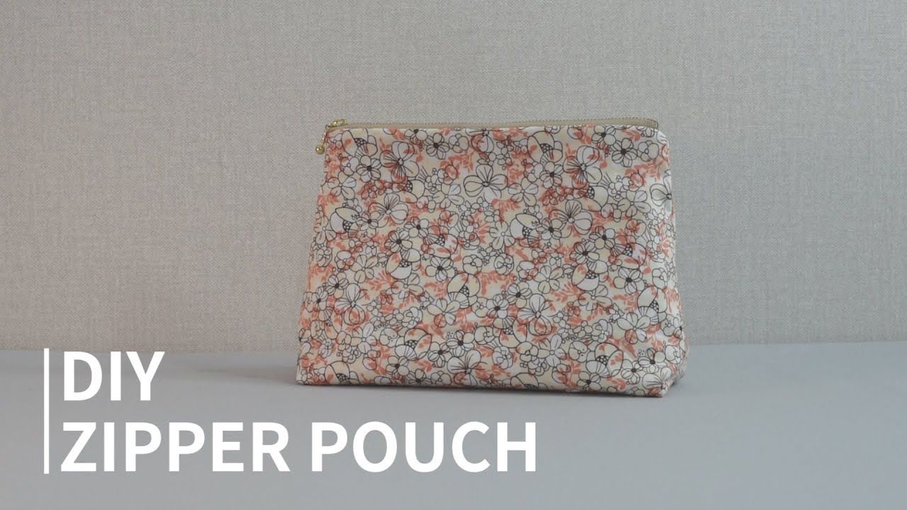 DIY Zipper Pouch - 지퍼 파우치 만들기 / 패턴첨부 (자막설명)