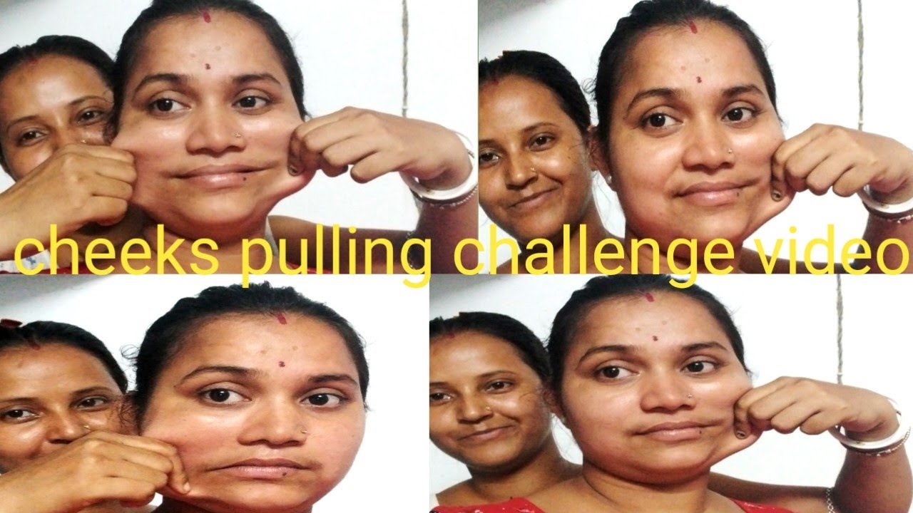 cheeks pulling challenge video || (part 2)  #funny video#cheek pulling #challenge video #shampa .