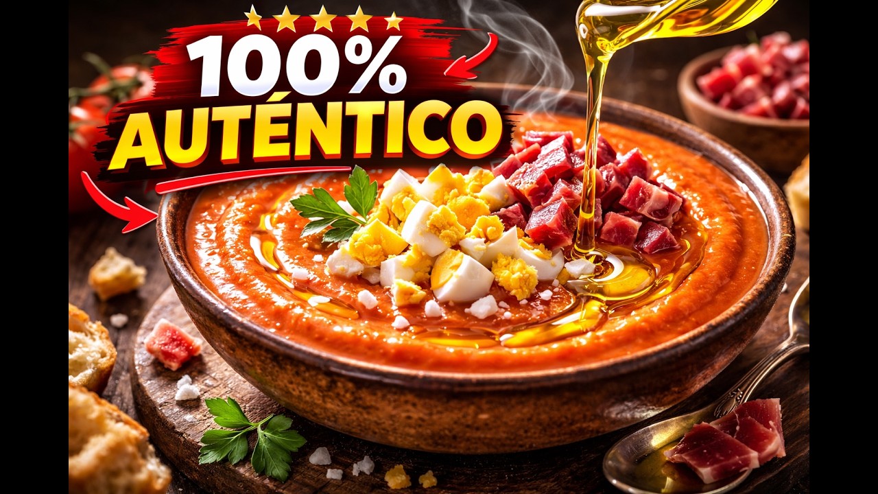 SALMOREJO CORDOBÉS Auténtico 🍅 Receta Tradicional Fácil y Cremosa Paso a Paso
