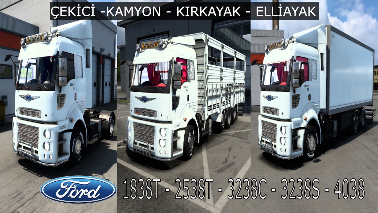 ETS 2 Ford Cargo Mega Mod 1838T & 2538T & 3238C & 3238S & 4038 + Y&uuml;k Modu (1.43)