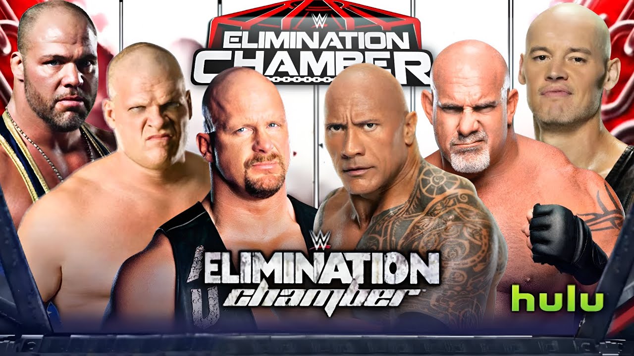 The Rock vs Stone Cold vs Goldberg vs Kane vs Kurt Angle vs Baron Corbin Elimination Chamber Match