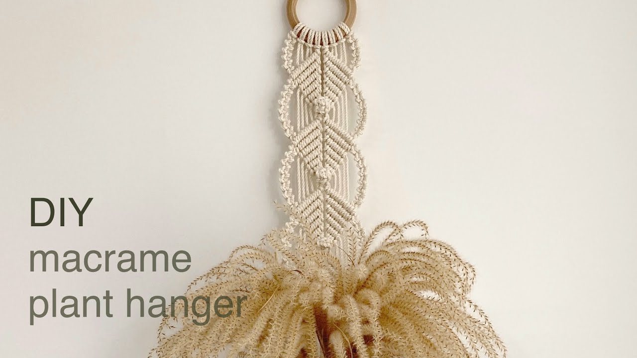 DIY | macrame plant hanger wall hanging | настенная подвеска для растений в технике макраме
