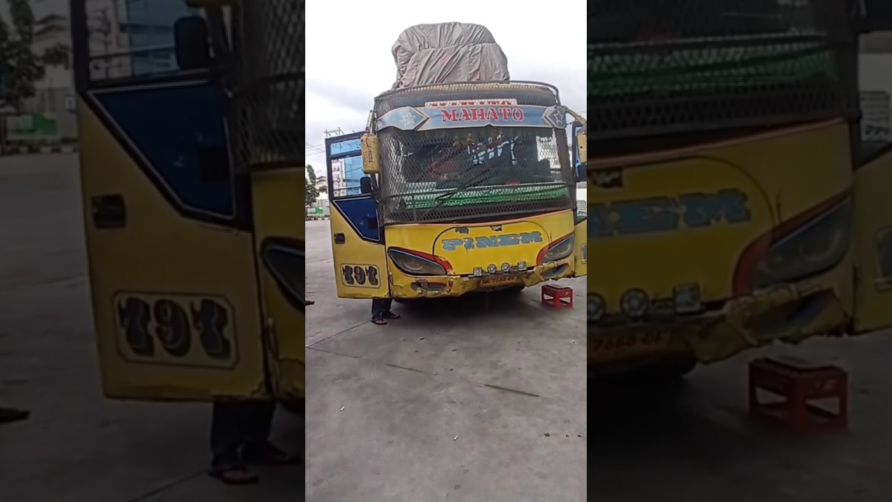 Bus tua lintas lumpur full paket PINEM 191 ke Mahato. #pinem #mahato
