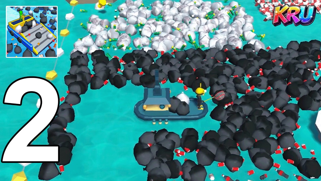 Aqua Cleaner 3D Walkthrough Part 2 - Clean the Trash (Gameplay iOS, Android)