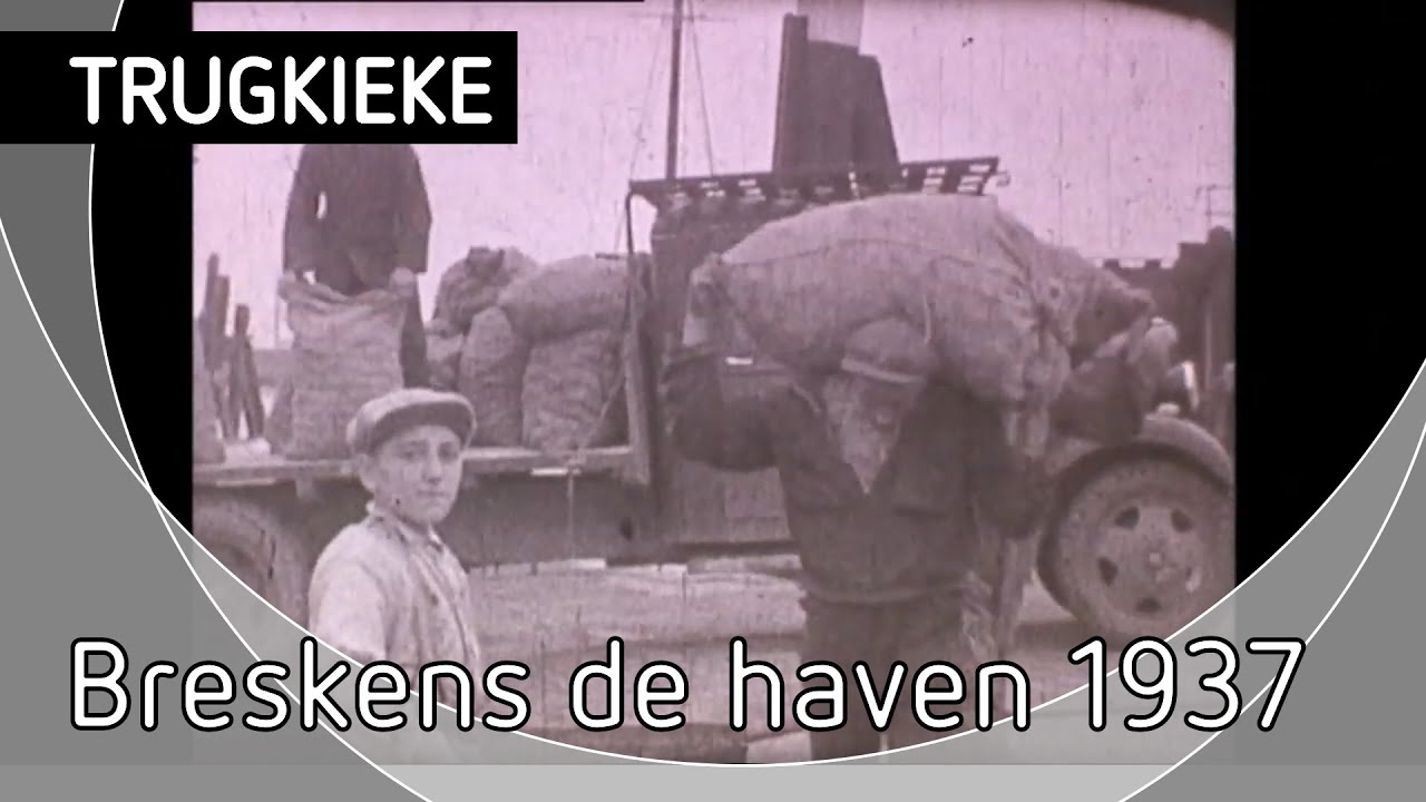 TRUGKIEKE - Breskens: de haven 1937