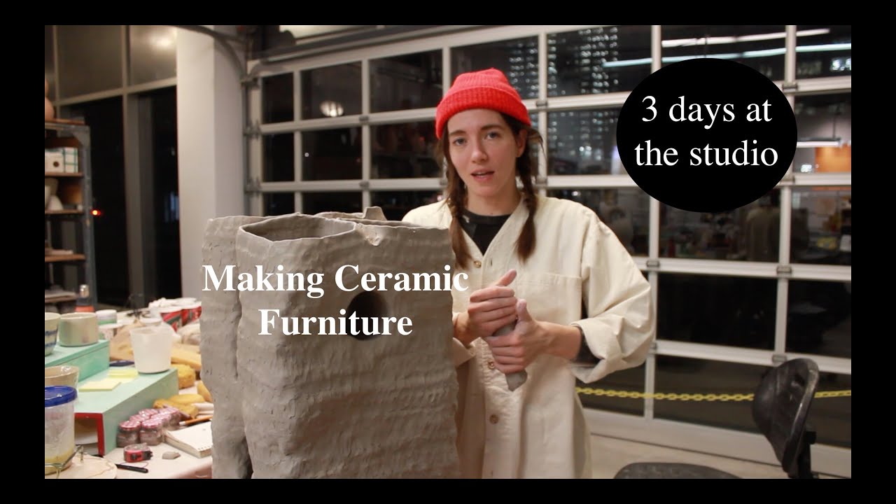 3 big days at the ceramics studio (making furniture out of clay)