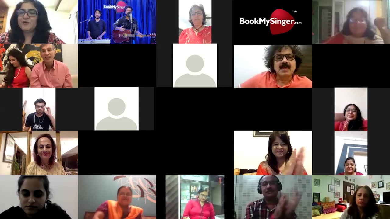 Book Live Singer / Band for Virtual Wedding Events in this covid 19 lockdown Zoom Video Calling App