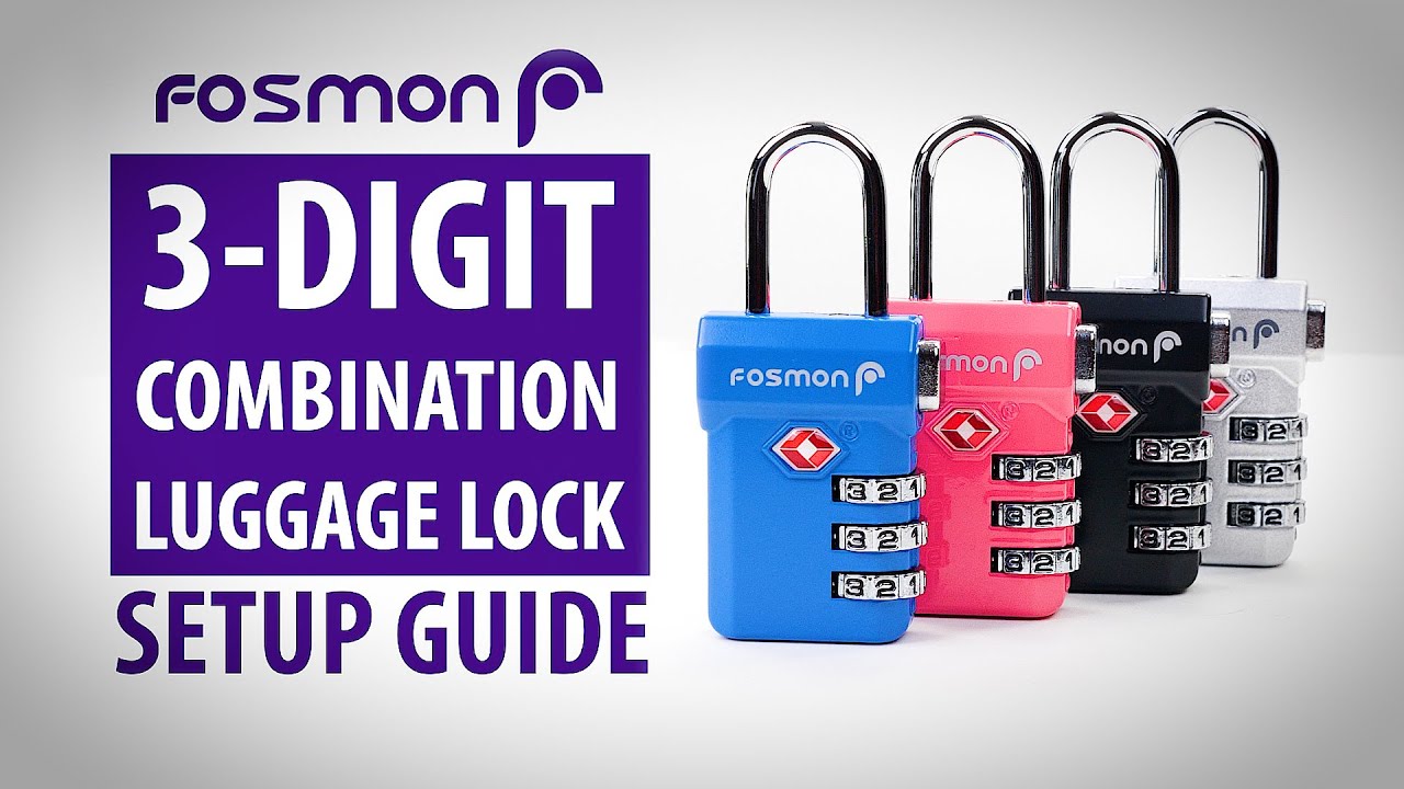 Fosmon 3-Digit Combination Luggage Lock | Setup Guide