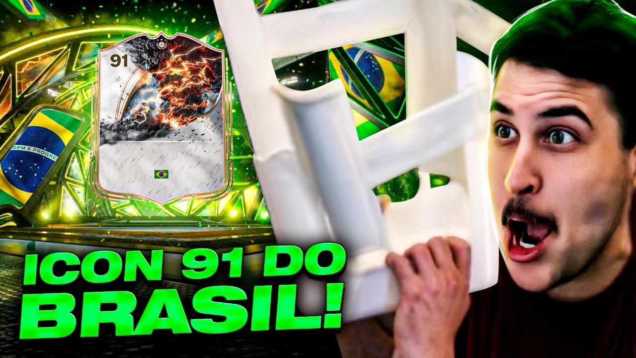 É BÊNÇÃO NO BANQUETA!! A EA MANDOU UM ICON 91 BRASILEIRO NOS PACKS!!