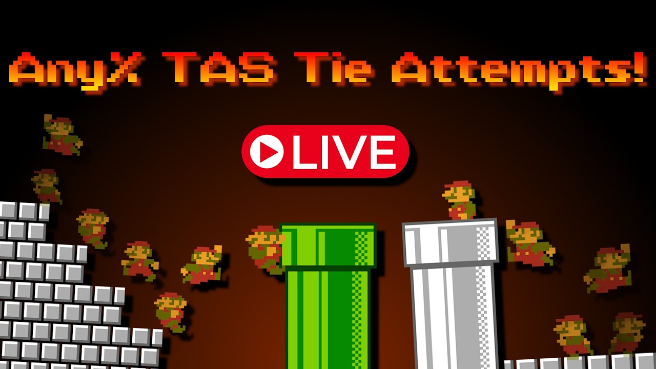 TAS TIE / 4:54.265 SMB1 Any% WR Attempts!