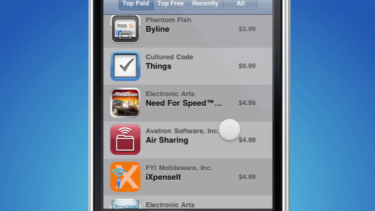 AppFinder iPhone app demo video