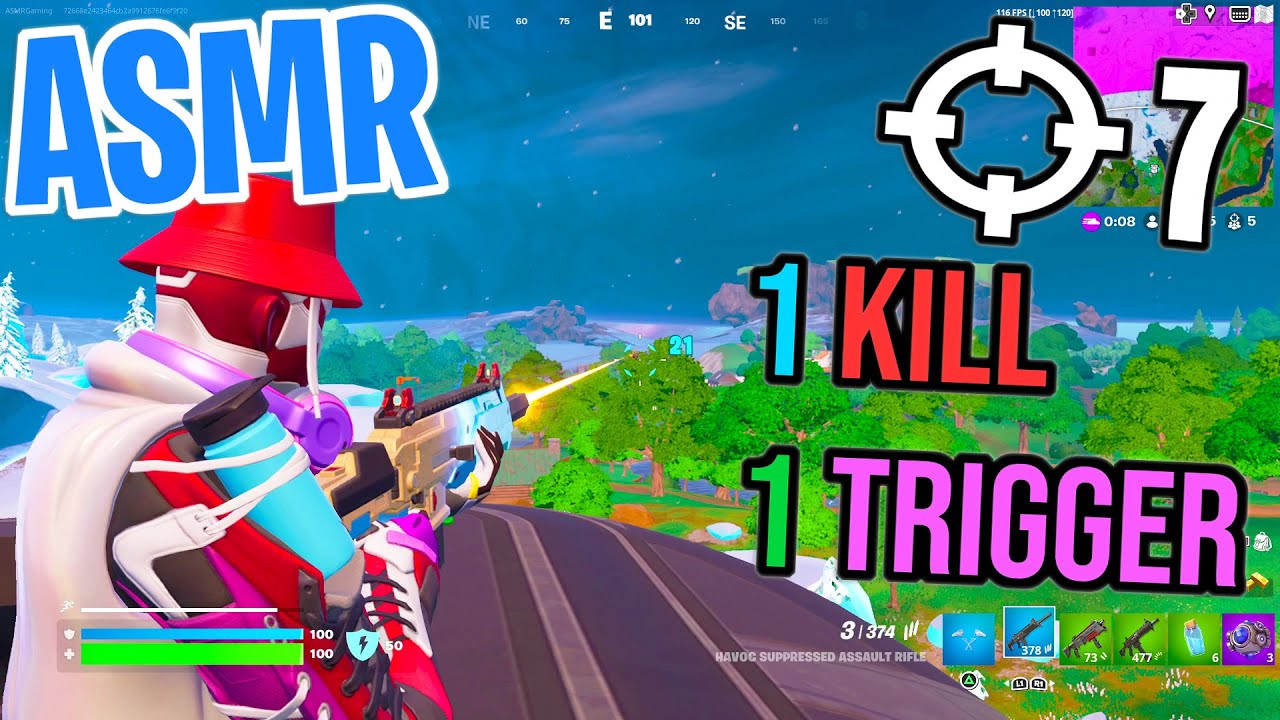 ASMR Gaming 😴 Fortnite 1 Kill = 1 Trigger Relaxing Mouth Sounds 🎮🎧 Controller Sounds + Whispering 💤
