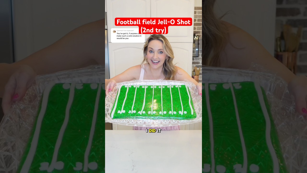 Let&rsquo;s try that again 🫣Football field Jell-O shot