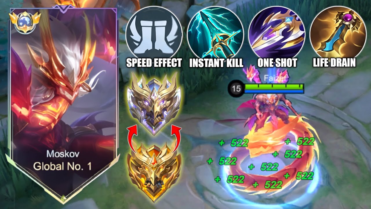 MOSKOV BEST GUIDE TO RANK UP FASTER IN 2025 (ONE SHOT TRICKS) RECOMMENDED BUILD FOR HIGH RANK!!