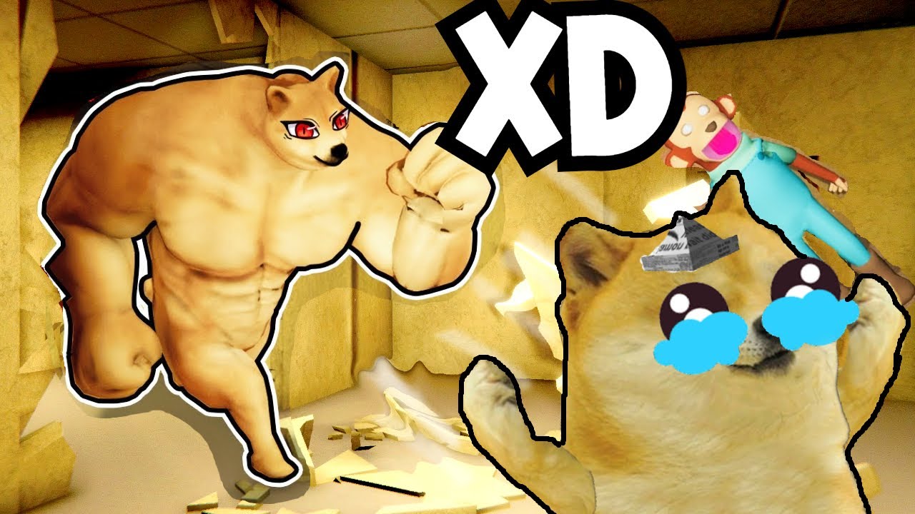 CORRIENDO en mis propios BACKROOMS - BUFF DOGE - Juegos con cheems