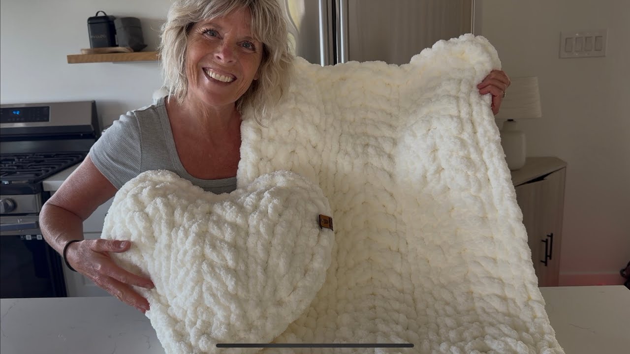 Как сделать резинку «бабочка» из толстой пряжи #chunkyknitblanket #blanketpattern