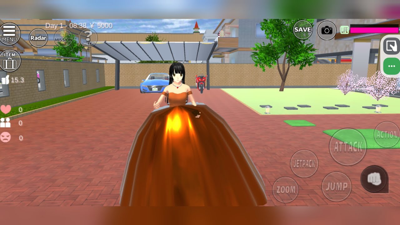 How to make Beautiful attractive light brown Gown 👗🤩 in Sakura Simulator ❤️🥳