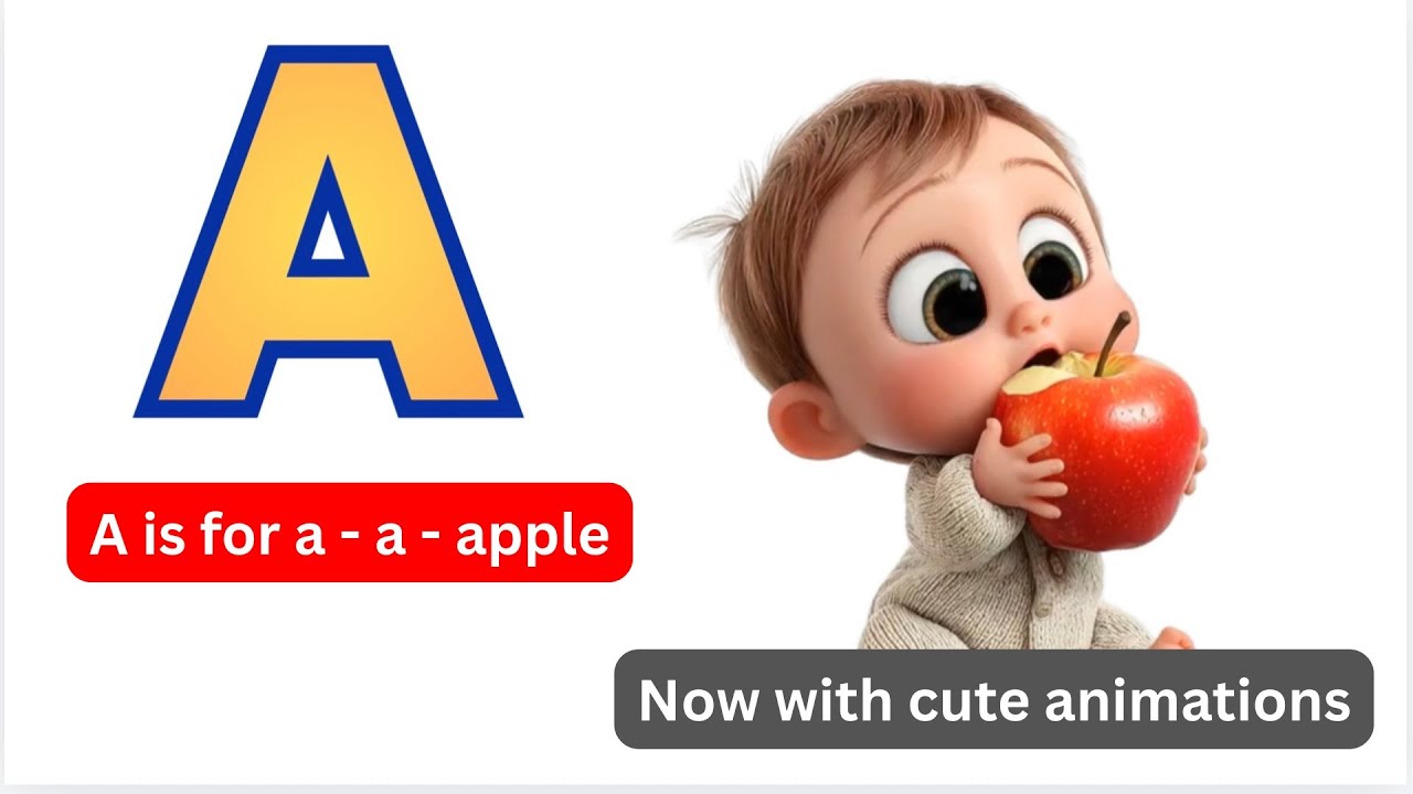 A is for Apple Song 🍎 | Learn Alphabet Letters | Learn ABC Phonics | Nursery Rhymes | Cute babies